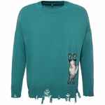 Свитер оверсайз TRICKSY NET GRUNGE на заказ, акрил, размер S/M