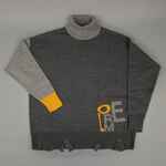 Свитер оверсайз TRICKSY NET GRUNGE на заказ, полушерсть, размер L/XL