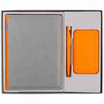 Коробка OVERLAP под ежедневник, аккумулятор и ручку, VER.2, серая