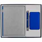 Коробка OVERLAP под ежедневник, аккумулятор и ручку, VER.2, синяя