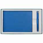 Коробка HORIZON с ложементом под ежедневник и ручку, синяя