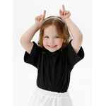 Футболка детская оверсайз TEEZER, черная, 6 лет