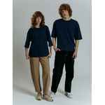 Футболка оверсайз унисекс BASE SPACE, темно-синяя, размер XS/S