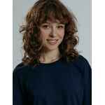 Футболка оверсайз унисекс BASE SPACE, темно-синяя, размер XS/S