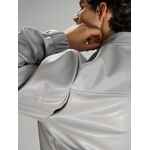 Бомбер из искусственной кожи UNIVER, серый, размер XS/S