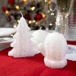 Свеча KNITEAM, елка, белая