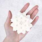 Свеча SNOWFLAME 3, белая, 8 см