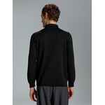 Рубашка поло мужская с длинным рукавом TERRAZZO, черная, размер S/M