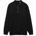 Рубашка поло мужская с длинным рукавом TERRAZZO, черная, размер S/M