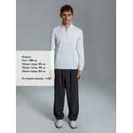 Рубашка поло мужская с длинным рукавом TERRAZZO, белая, размер S/M