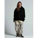 Толстовка унисекс оверсайз ZIPPY, черная, размер XS/S