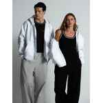 Толстовка унисекс оверсайз ZIPPY, белая, размер XS/S