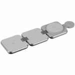 Складная станция беспроводной зарядки TERZA, серебристая