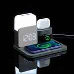 Зарядная станция с часами и подсветкой LARGE CHARGE VER.2, серая