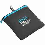 Складной рюкзак COMPACT NEON, черный с голубым