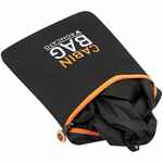 Сумка дорожная COMPACT NEON, черная с оранжевым