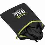 Сумка дорожная COMPACT NEON, черная с зеленым