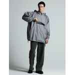 Дождевик-анорак HARD WORK, укороченный, серый, единый размер