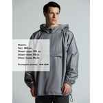 Дождевик-анорак HARD WORK, укороченный, серый, единый размер