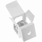 Елочный шар FINERY SHINE, 10 см, глянцевый серебристый с глиттером