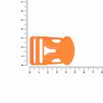 Застежка-пряжка односторонняя TRIDEN, оранжевый неон