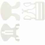 Застежка-пряжка односторонняя TRIDEN, белый