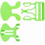 Застежка-пряжка односторонняя TRIDEN, зеленый неон