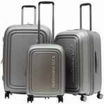 Чемодан LOGODUCK S, серебристый