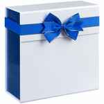 Коробка складная GALLANT, M, белая с синим