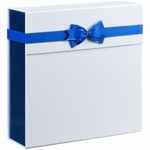 Коробка складная GALLANT, L, белая с синим