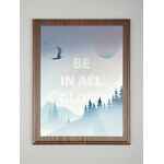 Плакетка PLAQUE XL, венге с серебристой пластиной