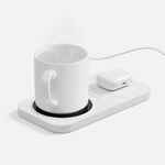 Беспроводное зарядное устройство с подогревом кружки HOT TASK, белое