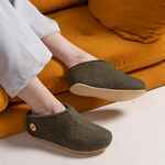 Домашние валенки CANT, зеленые (олива), размер 35