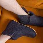 Домашние валенки WILD, темно-синие (клякса), размер 40