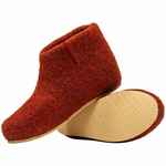 Домашние валенки WILD, красно-коричневые (терракот), размер 35