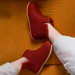 Домашние валенки WILD, красно-коричневые (терракот), размер 35