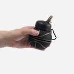 Складная бутылка для воды BASKETBALL FLEX, черная