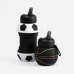 Складная бутылка для воды BASKETBALL FLEX, черная