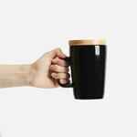 Кружка VIERRA с крышкой-костером, черная