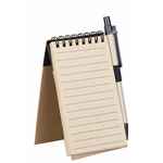 Блокнот на кольцах ECO NOTE с ручкой, черный