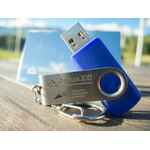 Флешка TWIST, синяя, 16 Гб