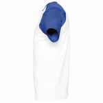 Футболка мужская двухцветная FUNKY 150, белая с ярко-синим, размер L