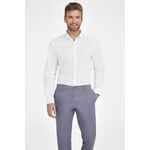 Рубашка мужская BECKER MEN, темно-синяя с белым, размер S