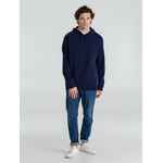 Толстовка с капюшоном унисекс HOODIE, темно-синяя, размер XS