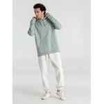 Толстовка с капюшоном унисекс HOODIE, серо-зеленая, размер XS