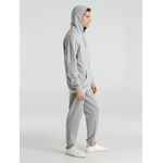 Толстовка с капюшоном унисекс HOODIE, серый меланж, размер XS