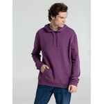 Толстовка с капюшоном унисекс HOODIE, фиолетовый меланж, размер XS