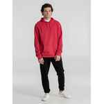 Толстовка с капюшоном унисекс HOODIE, красный меланж, размер XS