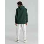 Толстовка с капюшоном унисекс HOODIE, темно-зеленый меланж, размер XS