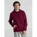 Толстовка с капюшоном унисекс HOODIE, бордовая, размер XS